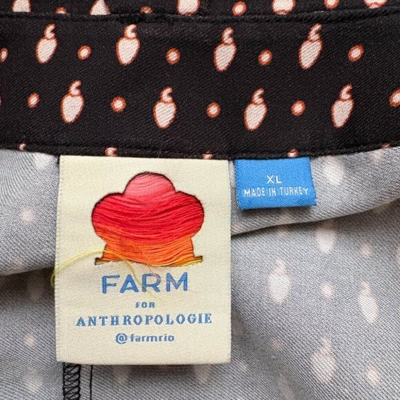 Farm Rio Anthropologie Paperbag Fruit Detail Crop Pants Size XL - Picture 4 of 5